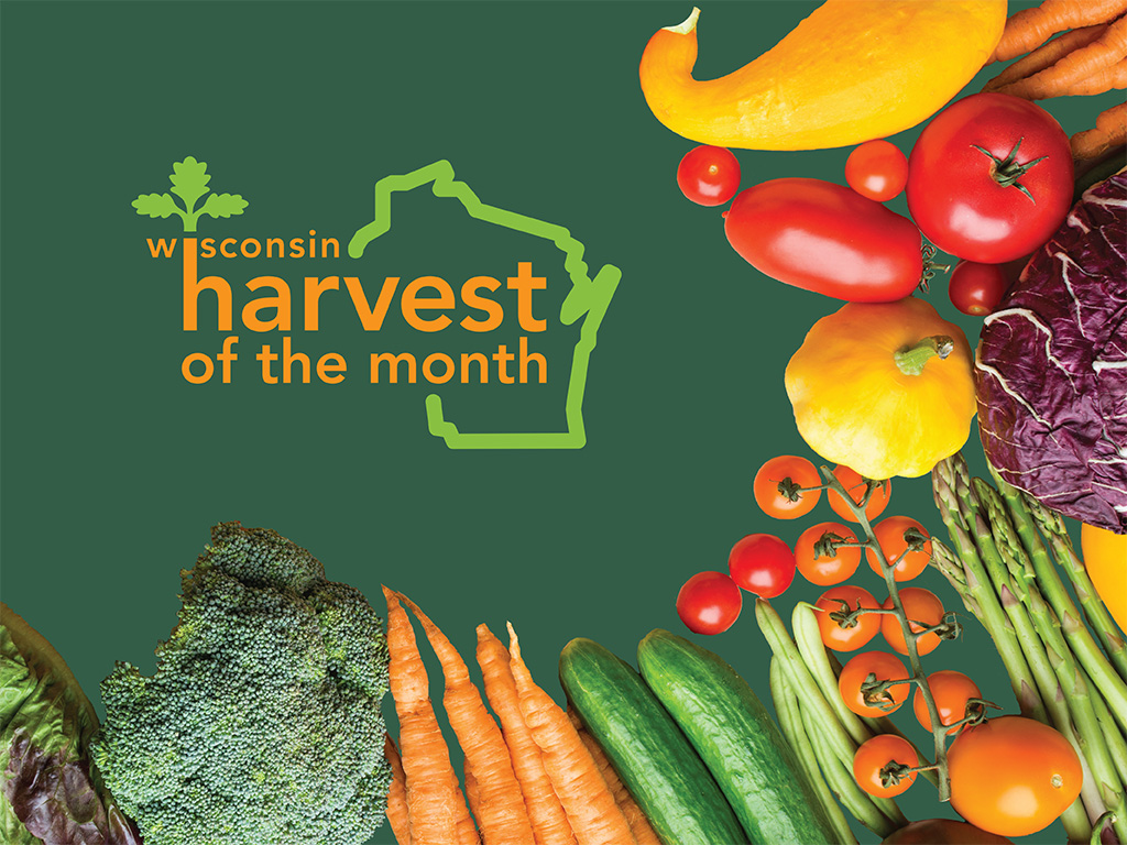 Wisconsin Harvest of the Month title and fresh vegetables